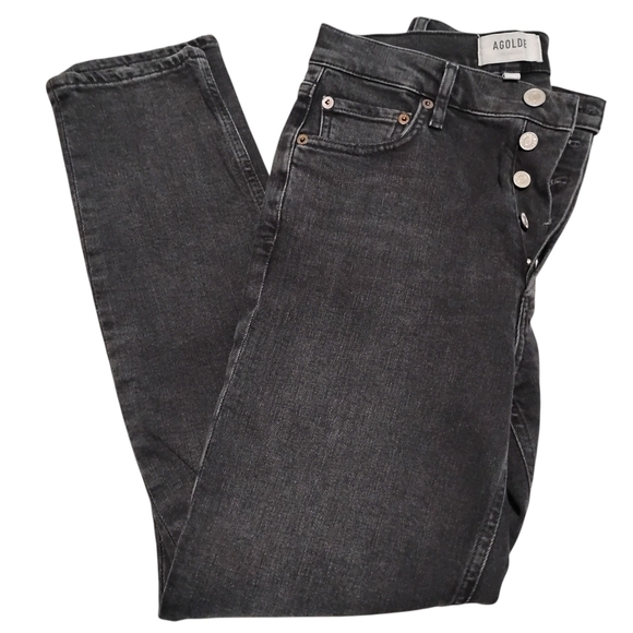 ✨HOST PICK✨AGOLDE | Nico in Cassette Black | Grunge Punk Distressed Jean | 26 - Picture 16 of 16